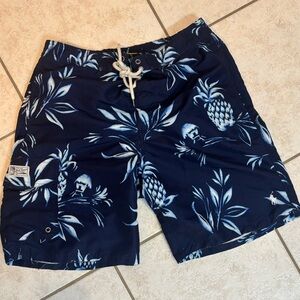 Polo Ralph Lauren Navy Pineapple Print Swim Shorts